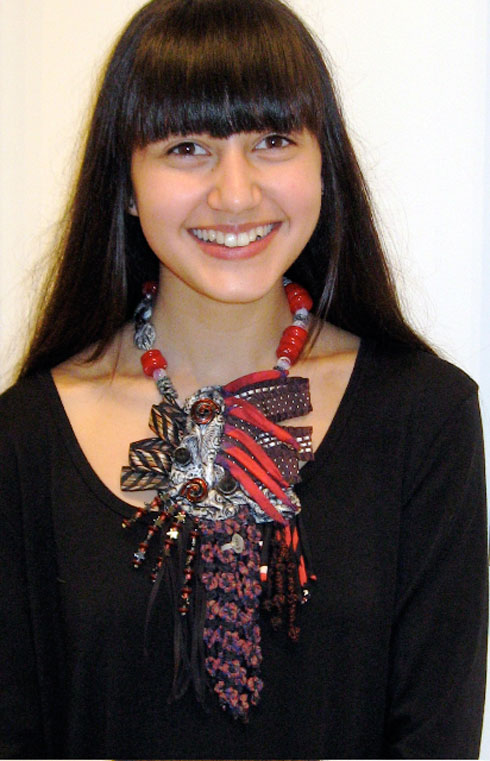 Imogen wearing Emblazoned Reef Token Neckpiece, 2006
